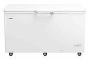 Ларь морозильный HAIER HCE430RFC белый, на колесах, холодильник/морозильник, 424 л, подсветка, суперзаморозка, 2 корзины