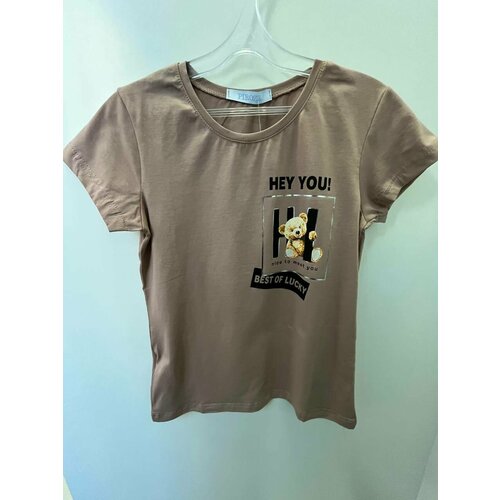 фото Футболка pirozz, размер 42\44, бежевый