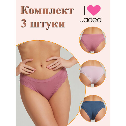 фото Трусы jadea, 3 шт., размер 5, бирюзовый, розовый