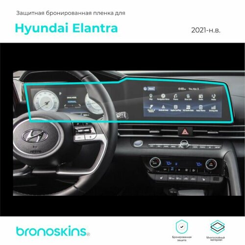 Матовая, Защитная пленка мультимедиа Hyundai Elantra 2021