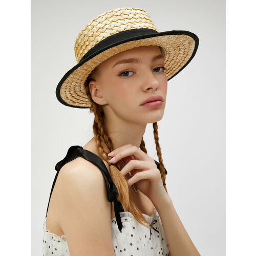 фото Шляпа , размер t-универсальный, бежевый