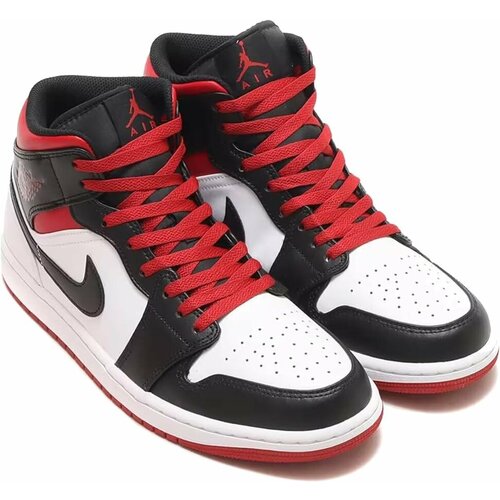 фото Кроссовки nike air jordan 1 mid, размер 7.5 us, красный, черный