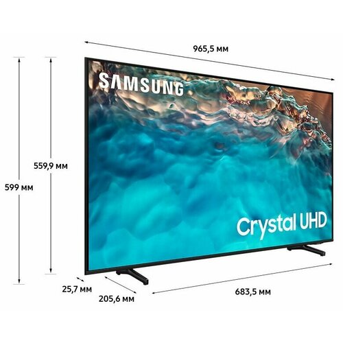 LCD(ЖК) телевизор Samsung UE43BU8000UCCE lcd жк телевизор artel 43af90g шоколадный матовый