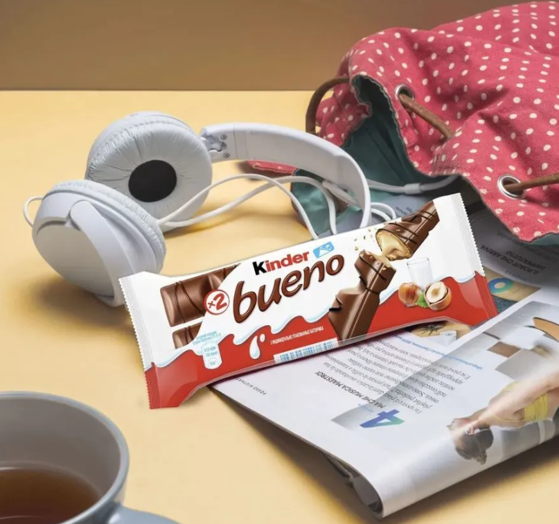 Вафли Kinder bueno Dark с молочно-ореховой начинкой 43г - фото №3