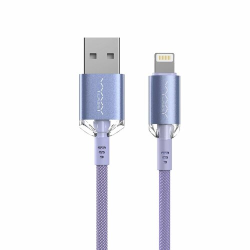 Кабель USB-Lightning Vyvylabs Crystal Series Fast Charging Data Cable 2.4А 1м