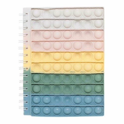 Блокнот для записей Pop-it 20х15 см 80 л на кольцах картонсиликон Градиент Pop-it 899₽