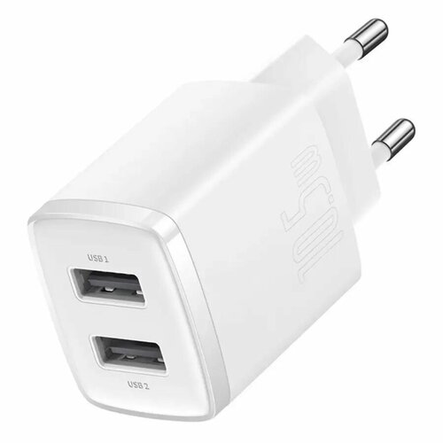 Сетевое зарядное устройство Baseus Compact Charger 2U 10.5W EU White (CCXJ010202)