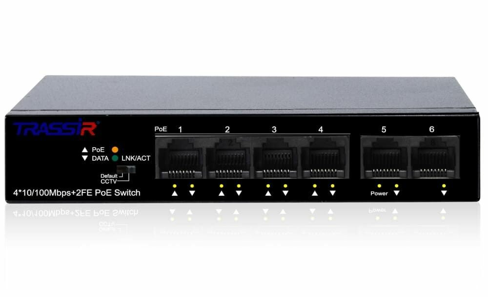 РоЕ-коммутатор Trassir TR-NS1106-60-4POE