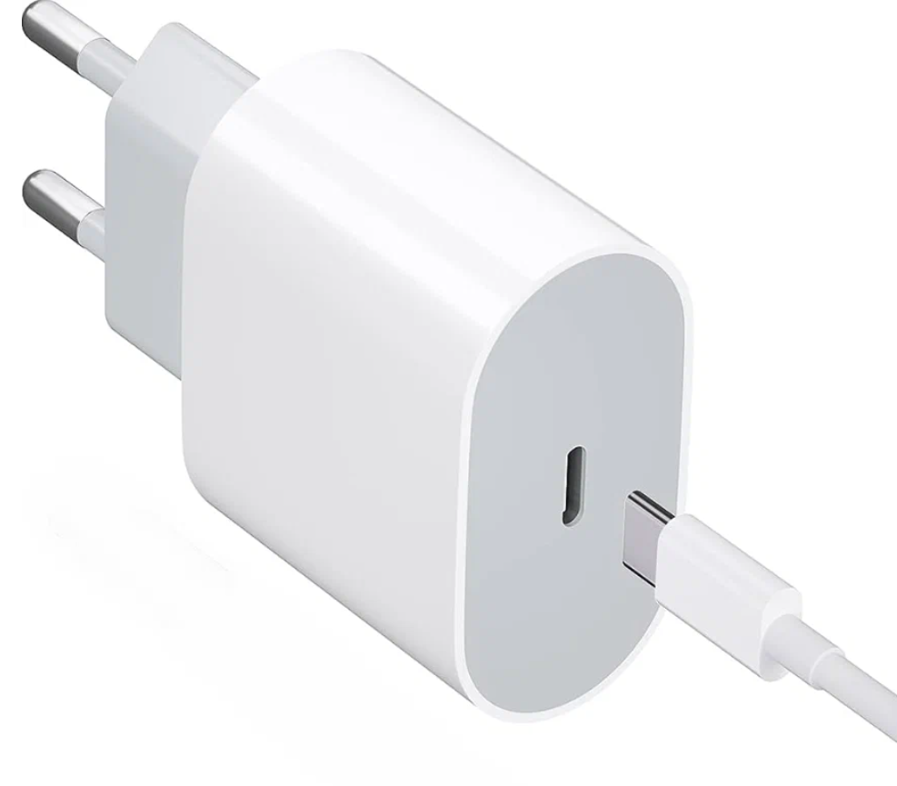 Зарядное устройство для iPhone 15, iPhone 15 Plus, iPhone 15 Pro, iPhone 15 Pro Max / Адаптер питания 35W + кабель USB Type-C - USB Type-C в комплекте
