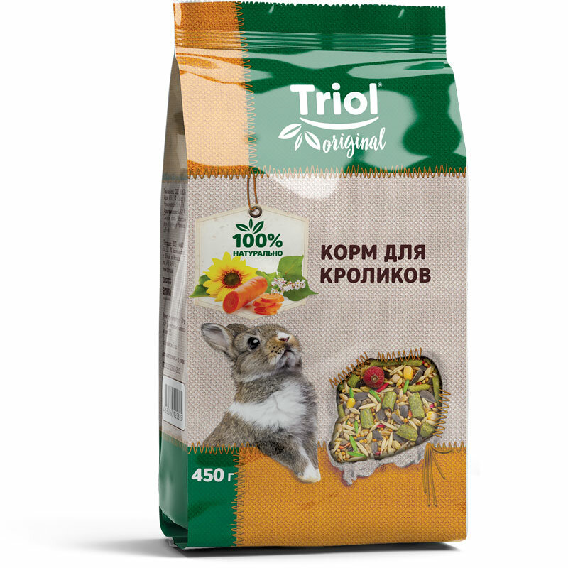 Корм для кроликов TRiOL original 450г (10 шт)