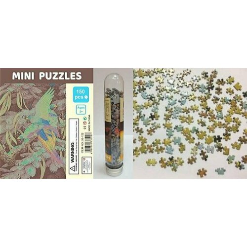 ПазлыВКолбе 150 дет. Попугаи MINI PUZZLES (10*15 см) 33-122, (YIWU XINSHIXIAN ARTS AND CRAFTS CO, L