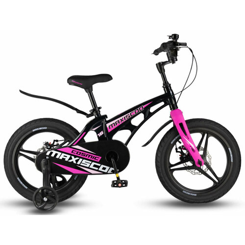 Детский велосипед Maxiscoo Cosmic Deluxe 16 2024 16 Черно-розовый 100-115 см 1790000₽