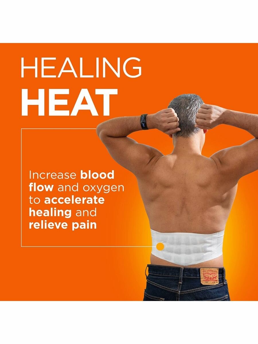 Бинты спортивные ThermaCare, Пластырь для лечения боли в спине болеутоляющий 2 шт