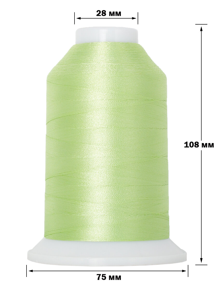 Нитки швейные для вышивания SAFIRA 120D/2, 5000м — фото 1