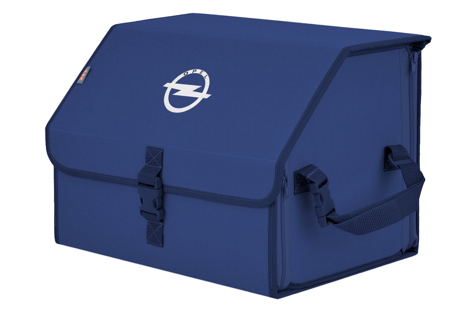 Органайзер-саквояж в багажник "Союз" (размер M). Цвет: синий с вышивкой Opel (Опель).