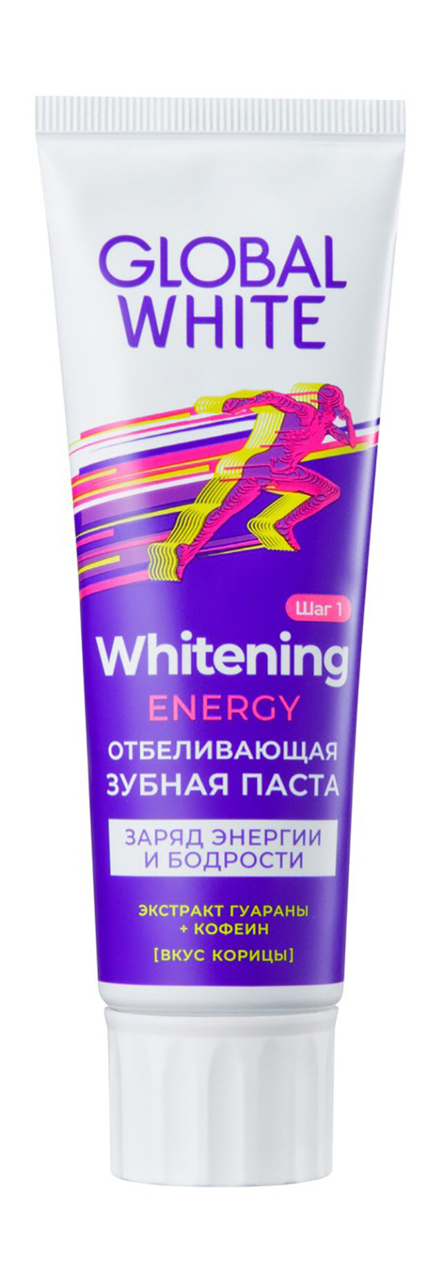 фото GLOBAL WHITE Зубная паста отбеливающая Energy, 100 г