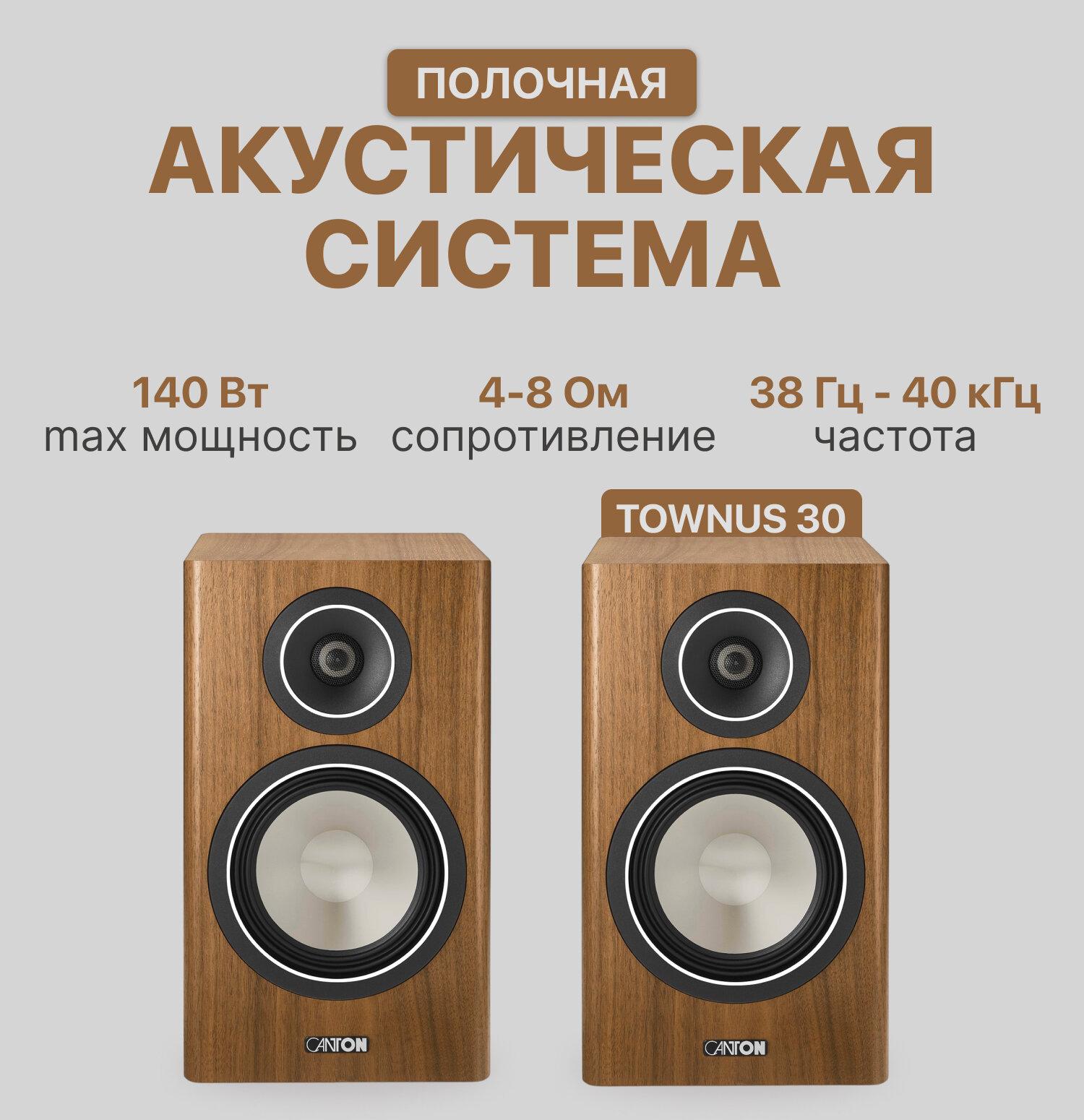 Полочная акустика Canton TOWNUS 30 walnut