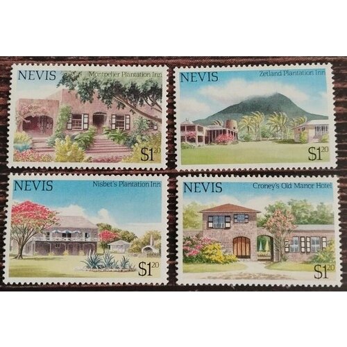 Почтовые марки Невис 1985г. Туризм Архитектура Плантации