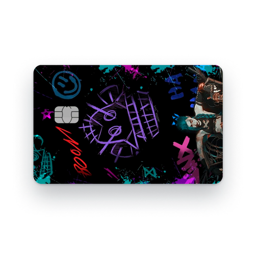 Наклейка на банковскую карту, стикер на карту, маленький чип, мемы, приколы, комиксы, стильная наклейка комиксы, аркейн №3