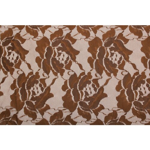 Ткань Кружево D&G рыжевато-коричневое, ш134см, 0,5 м