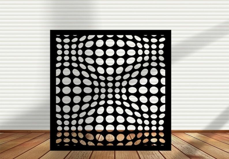 Декоративное металлическое панно, 3Д (черный цвет)