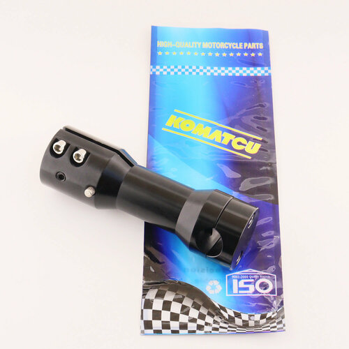 фото Крепление открытого руля на скутера (черный 155мм, под руль ø23mm, под траверсу ø22mm) "komatcu" нет бренда