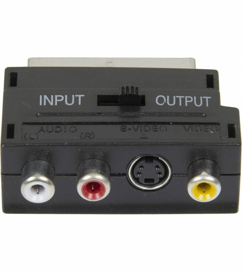 Адаптер аудио-видео Ningbo SCART (m)-3хRCA (f)-S-VIDEO (f) черный (JSP005)