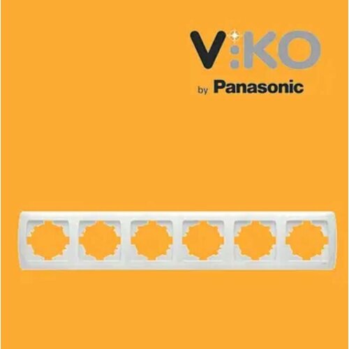 Рамка 5-я горизонтальная белый Viko Carmen