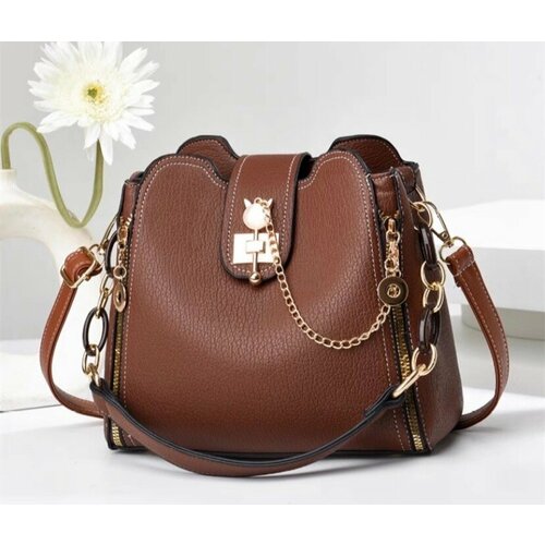 фото Сумка кросс-боди , коричневый нет бренда