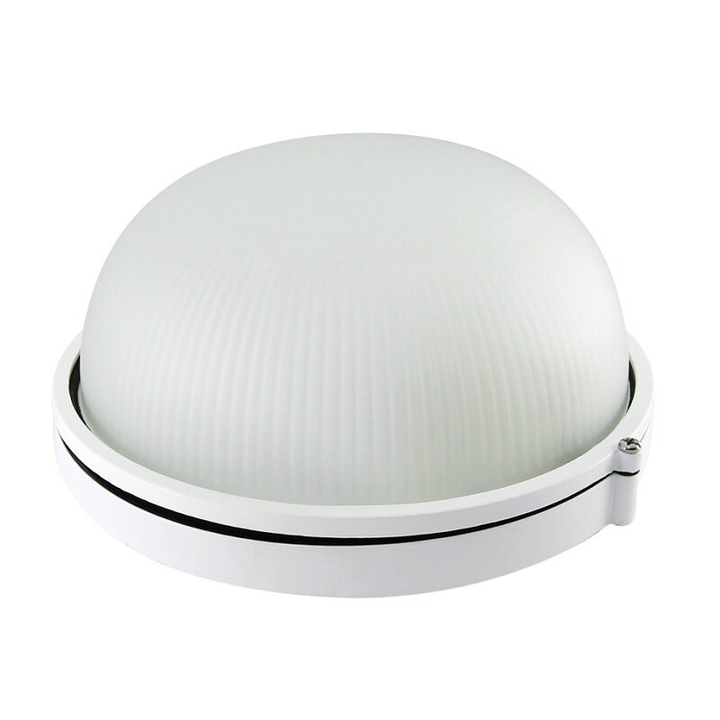 Светильник НПБ под Е27 100Вт 230В IP54 круг белый металл+стекло