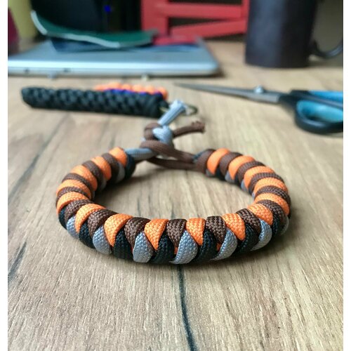 фото Браслет, коричневый, оранжевый нет бренда