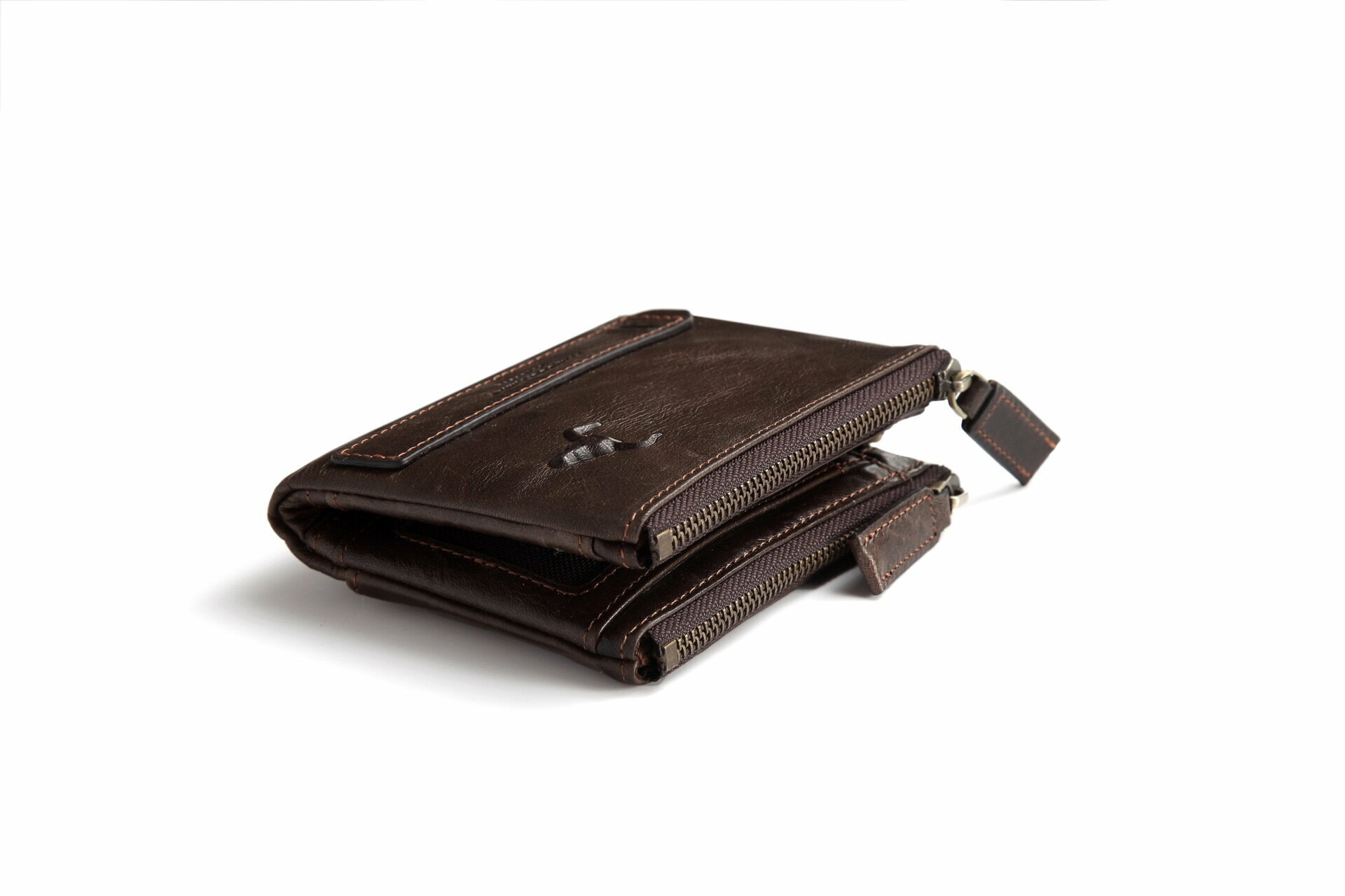 Бумажник MAXREICLI, фактура тиснение, коричневый