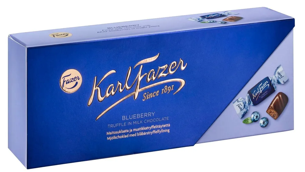 Karl Fazer Конфеты Черничный трюфель в молочном шоколаде, 270г (Финляндия)