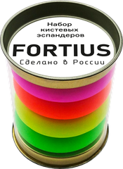 Набор кистевых эспандеров "Fortius" Neon, 4 шт. (10, 20, 30, 40 кг) (тубус)