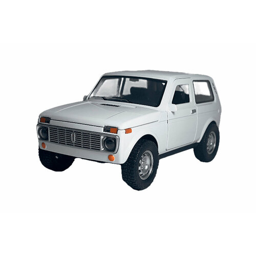 Волжский автомобиль ваz 2121 нnва белый (длина 20 см) светятся фары + звук (без упаковки - только модель)