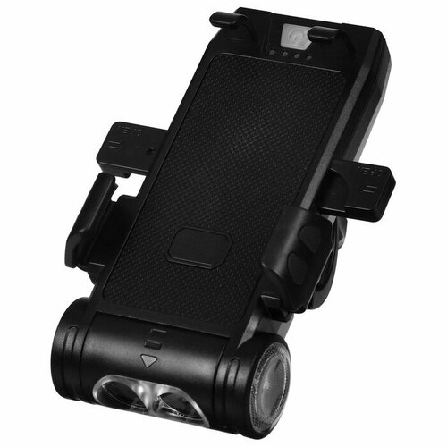 Держатель на руль для телефона с функциями фонарик звуковой сигнал power bank 1шт 2307₽