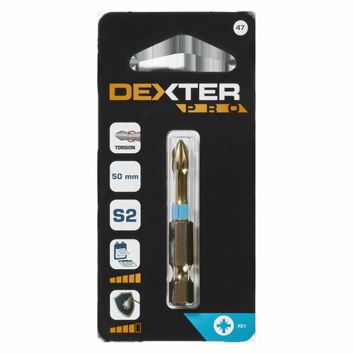 Бита крестовая Dexter к. Pro XM47DP-1 PZ1x50 мм