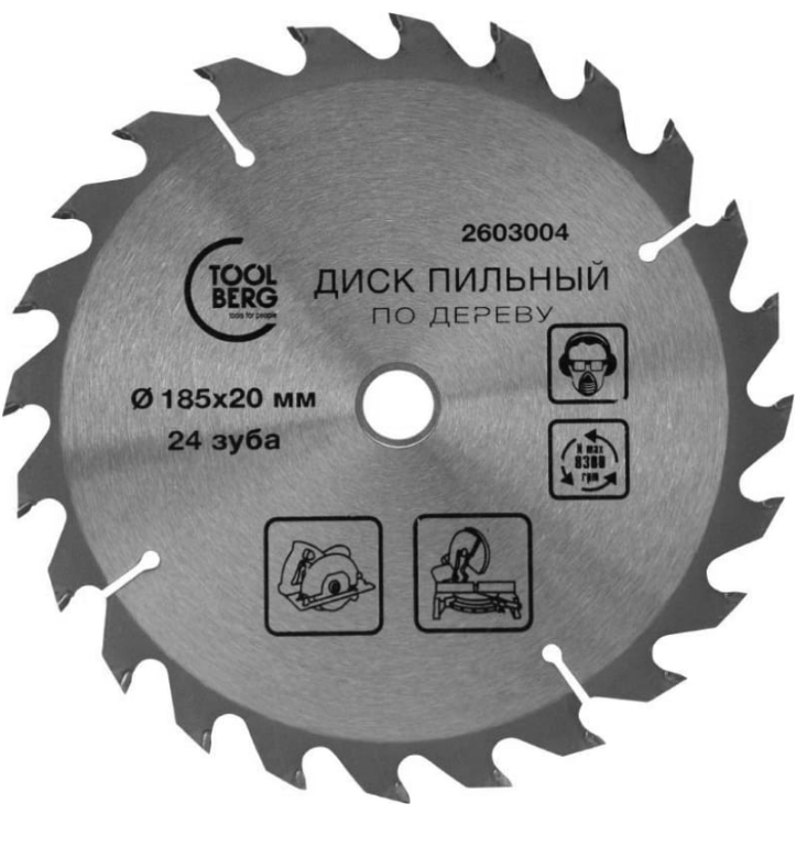 Диск пильный Toolberg 185х20х24Т дерево 2603004