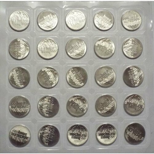 25 Рублей 2011 год Олимпиада в Сочи Горы блистер 25 шт набор монет мира 25 штук