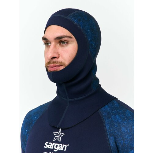 Шлем неопреновый 3 мм длинный для дайвинга и водного спорта унисекс SARGAN Sport 1022/BL Темно-синий размер S
