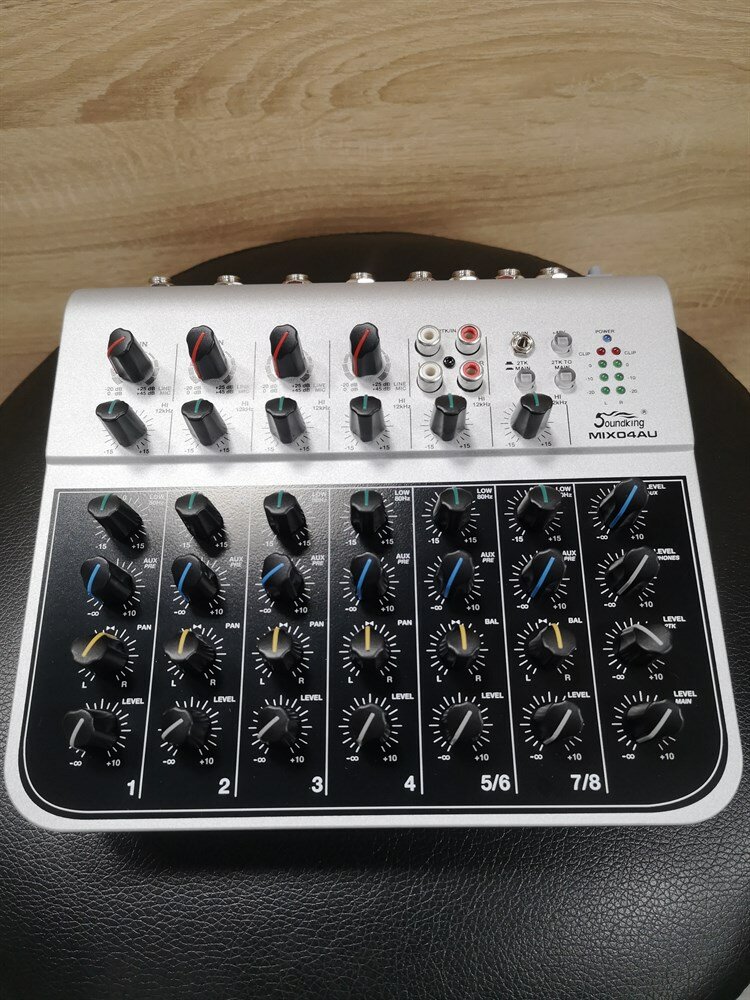 Soundking - Мини-микшерный пульт MIX04AU, 8 каналов, USB - фото №9