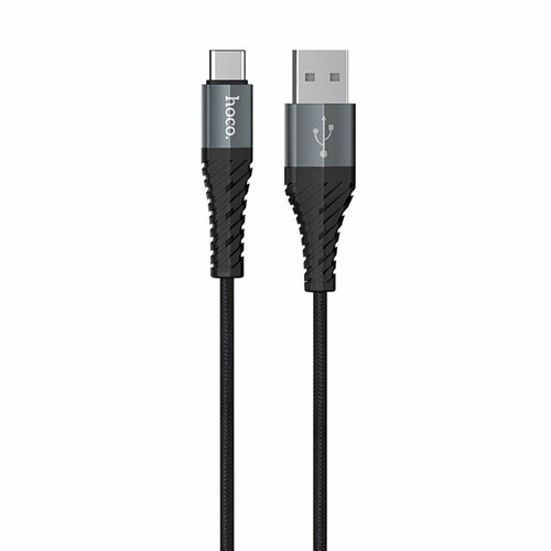 USB Кабель Type-C, HOCO, X38, черный кабель hoco кабель hoco x38 cool usb usb type c 0 25 метра черный с серыми разъемами 1 м красный