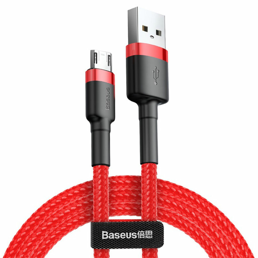 Кабель USB BASEUS Cafule USB - MicroUSB, 1.5А, 2 м, красный+черный