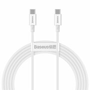 Кабель USB-C BASEUS Superior Series Type-C - Type-C, 6A, 100W, 2 м, белый