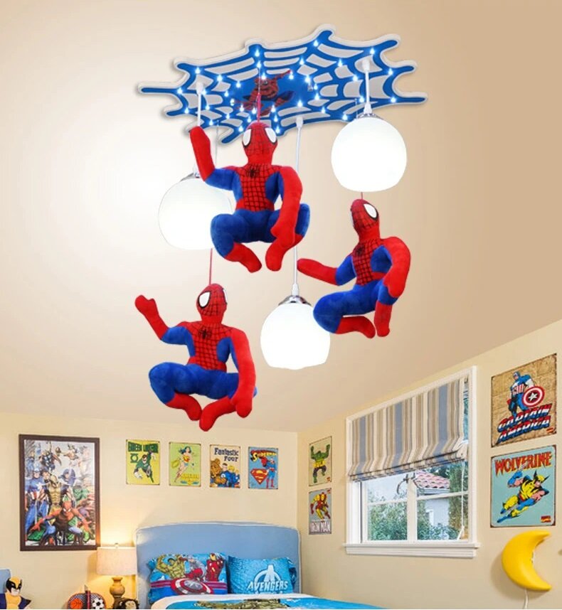 фото Люстра детская человек-паук (подвесной светильник)