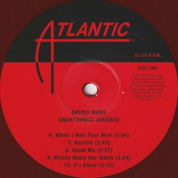 Bruno Mars Unorthodox Jukebox (Dark Red) (Винил) Мистерия звука - фото №4