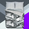 Постельное белье 1,5 спальное / Комплект постельного белья 1,5-спальный Galtex Компаньон бязь/ ГТА GTA разноцветный Лос Анджелес б/з - изображение