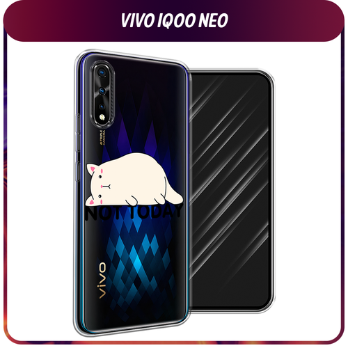 Силиконовый чехол на Vivo iQOO Neo/V17 Neo / Виво iQOO Neo/V17 Neo Cat not today, прозрачный personalised photo flip case for vivo v17 pro z5x y17 y15 y12 luxury custom leather cover vivo v15 pro iqoo neo v17 neo