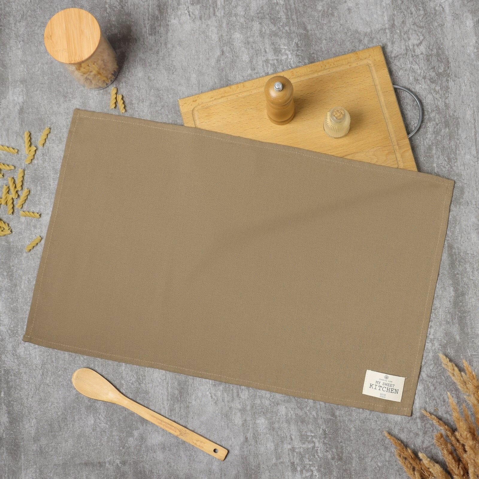 фото Полотенце Этель ECO, цв. серый, 40х66 см, 70% хл, 30% лён, 190 г/м2