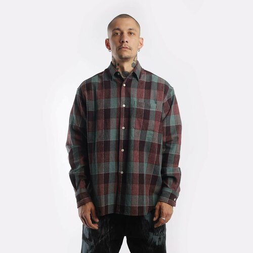 Рубашка Hombre Nino, Plaid Shirt, размер S, бордовый